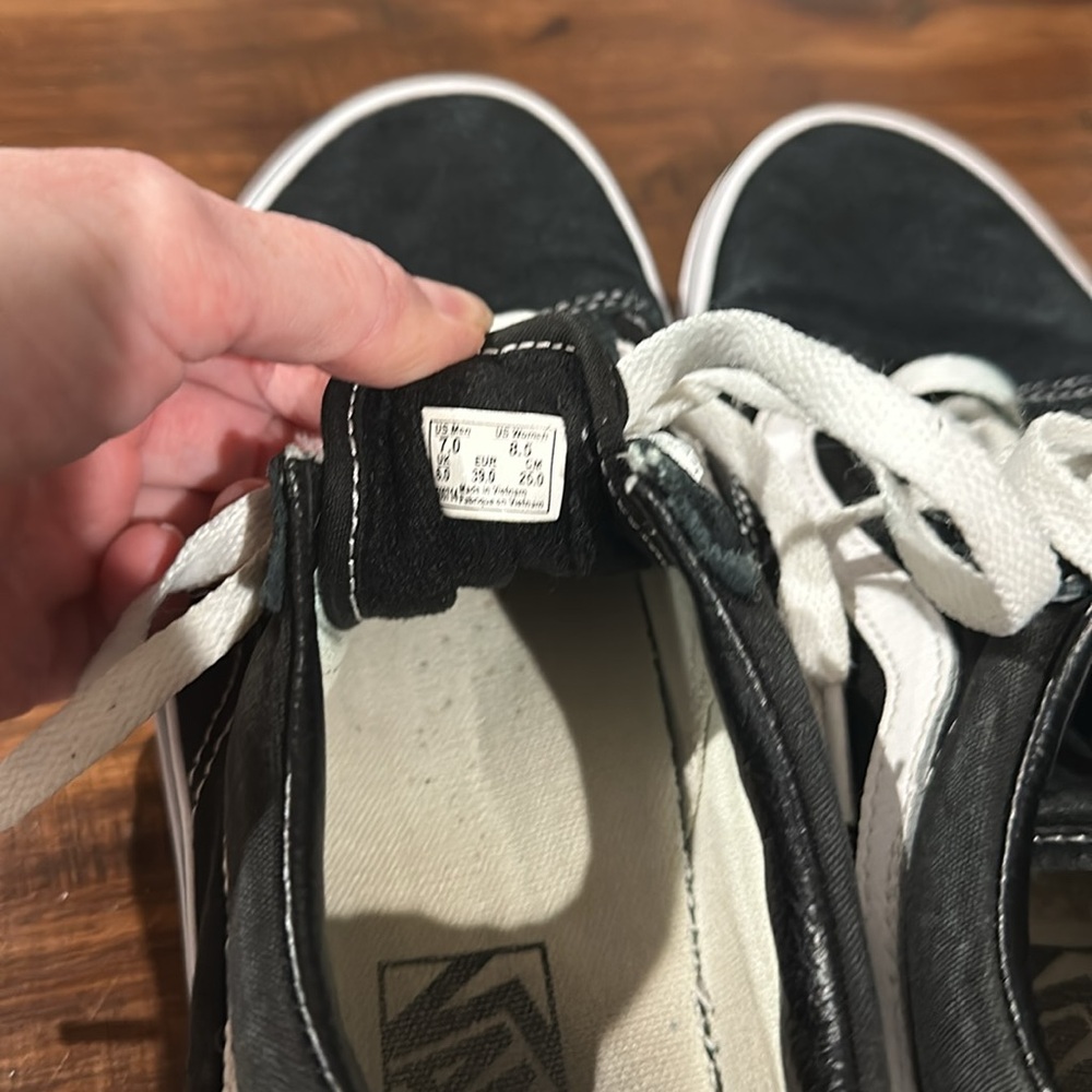 Vans Black suede Old Skool Skater Shoes Women’s 8.5/Mens 7 - Picture 8 of 10